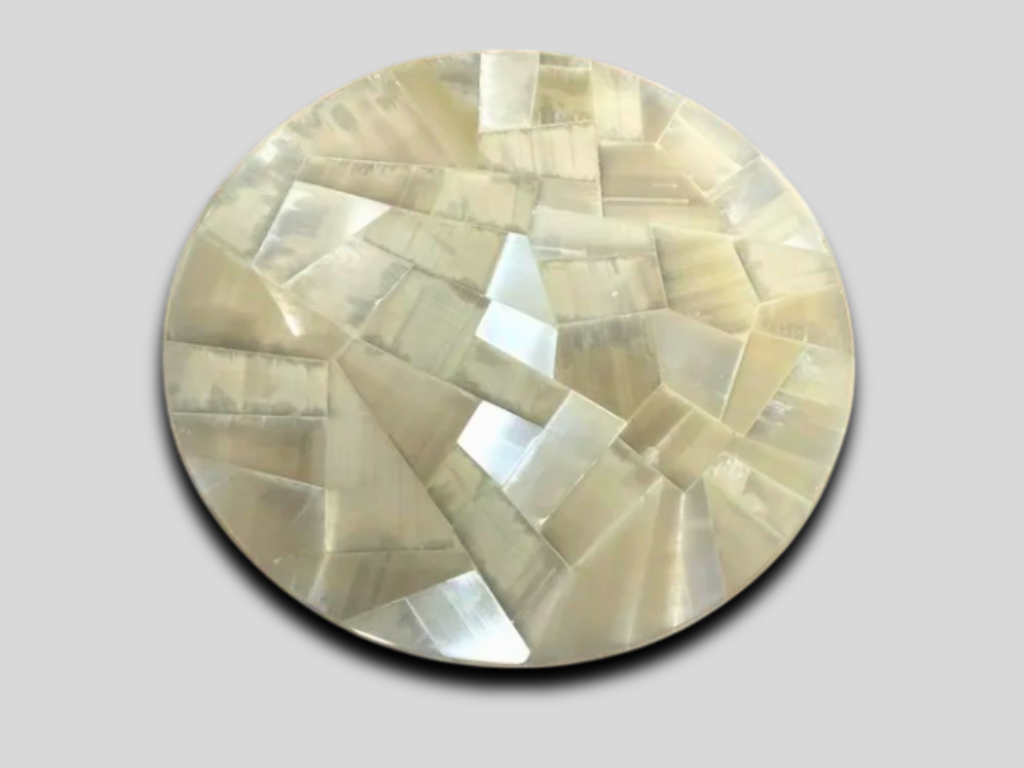  Healing Crystal Selenite Stone Round Coffee Table for Bedroom Interior